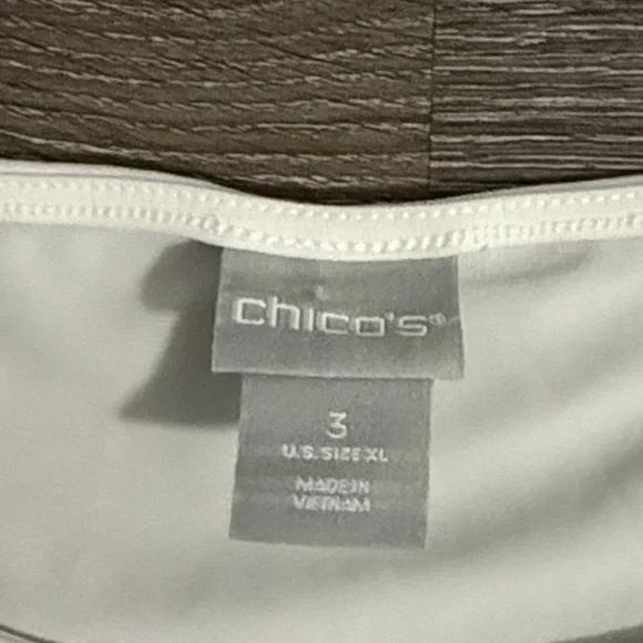 Chico's Asymmetrical Tie Dye Top Boat Neck Slinky Jersey - Picture 4 of 7